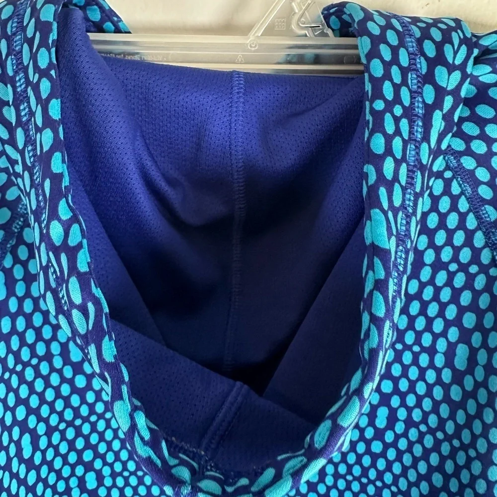 Nike Therma-Fit Blue Pullover Hoodie Polka Dot size Small